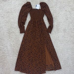 NWT brown/black pattern dress